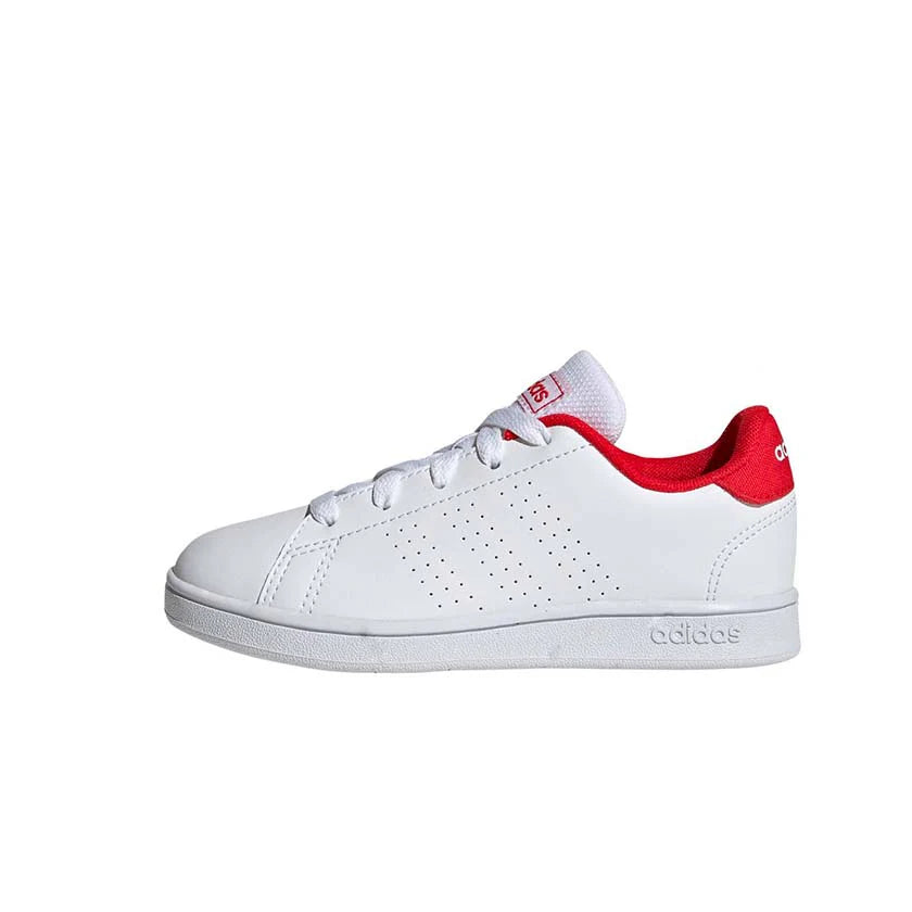 Tenis Adidas Advantage K Blanco/Rojo