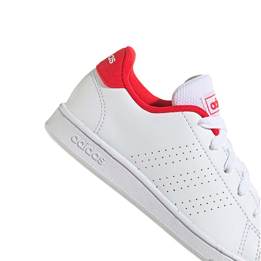 Tenis Adidas Advantage K Blanco/Rojo