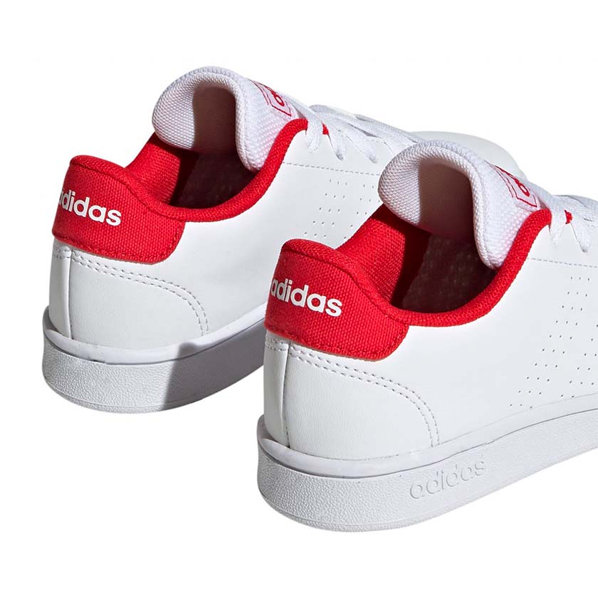 Tenis Adidas Advantage K Blanco/Rojo