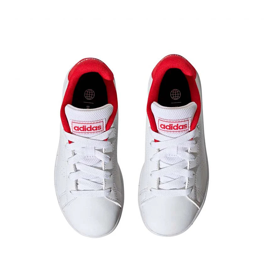 Tenis Adidas Advantage K Blanco/Rojo