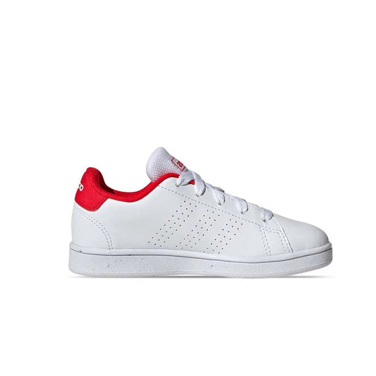 Tenis Adidas Advantage K Blanco/Rojo