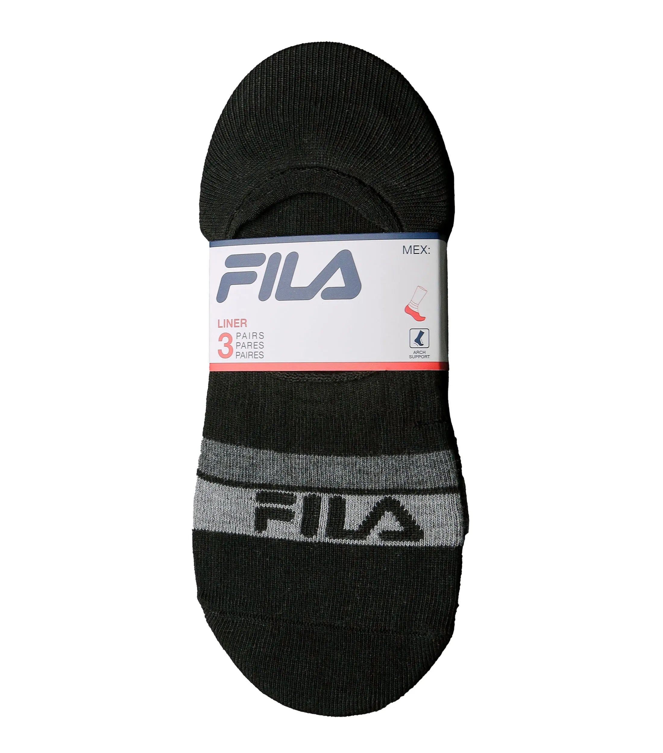 calceta fila 3pk fila basic striped liner