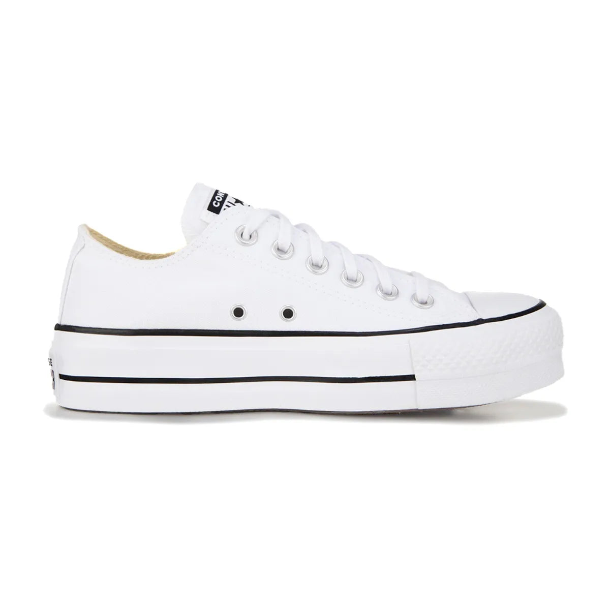 Tenis Converse de Plataforma Lift Blancos en Choclo de Lona para Mujer