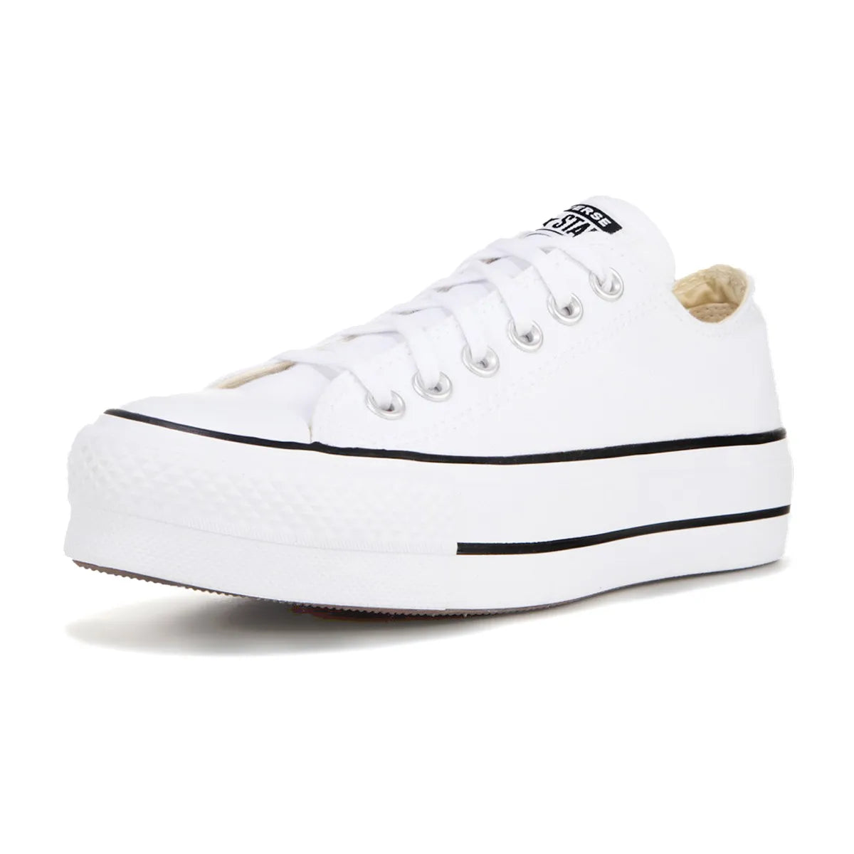 Tenis Converse de Plataforma Lift Blancos en Choclo de Lona para Mujer