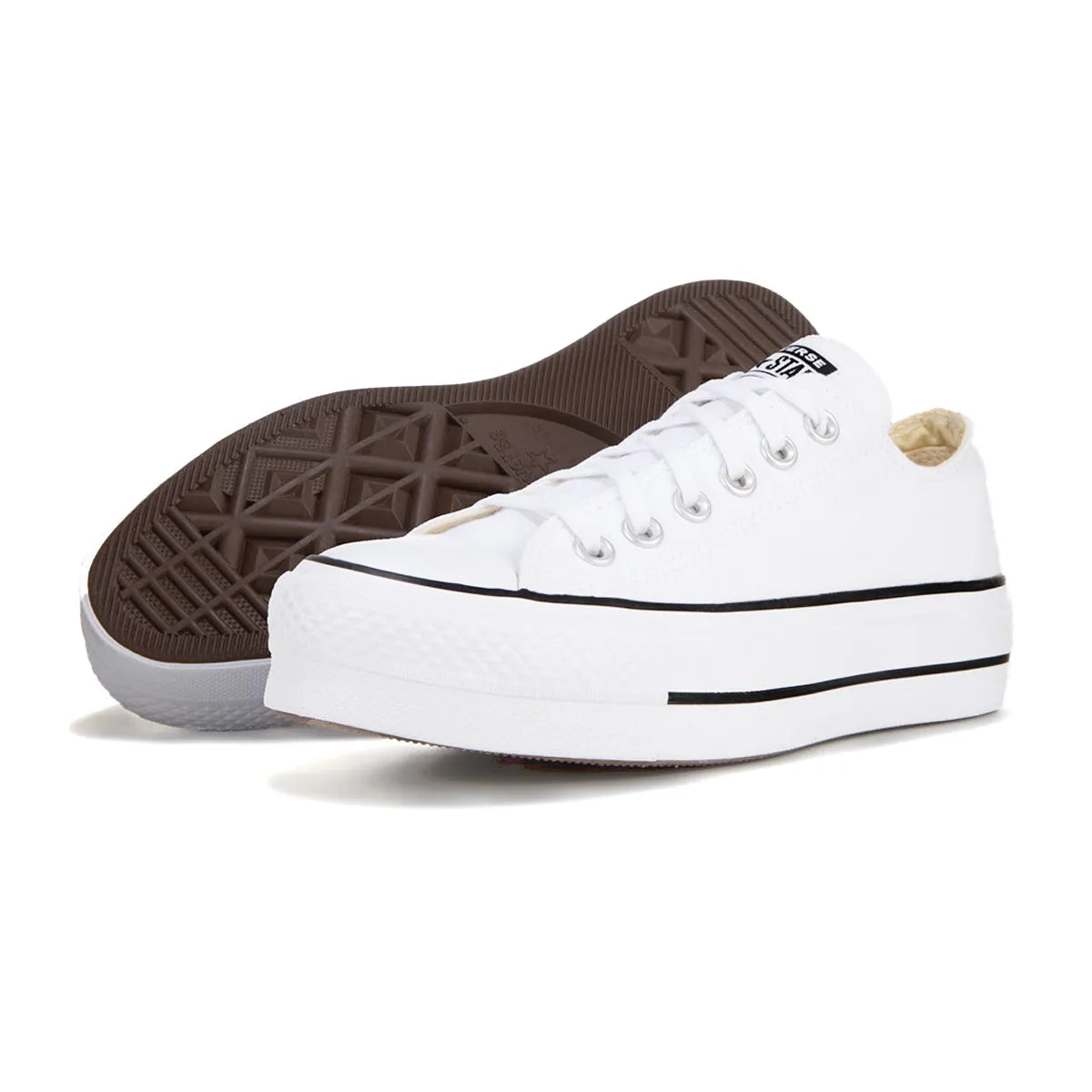 Tenis Converse de Plataforma Lift Blancos en Choclo de Lona para Mujer