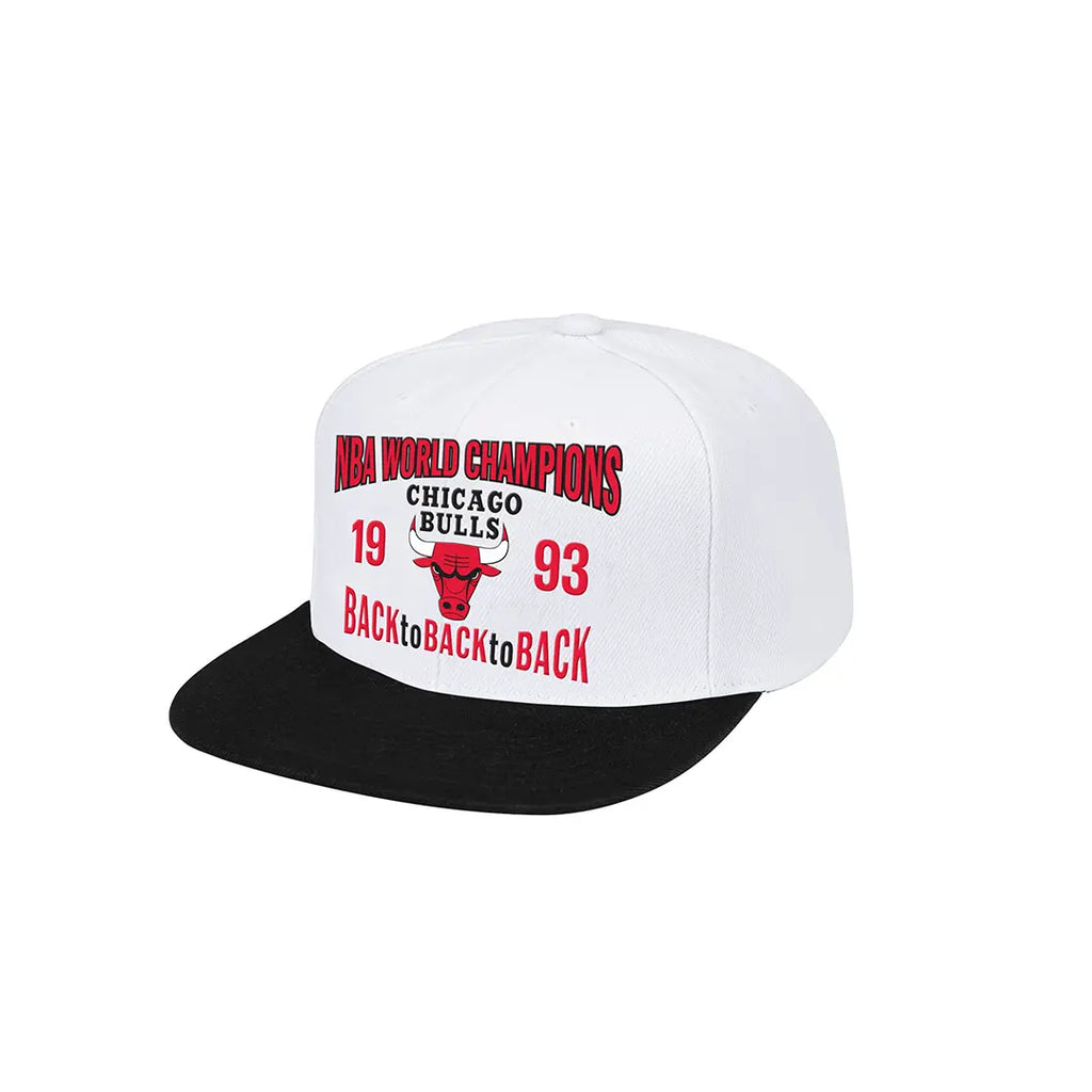 Gorra plana negra snapback 9FIFTY Split Logo de Chicago Bulls NBA de New Era